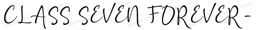 CLASS SEVEN FOREVER字体转换